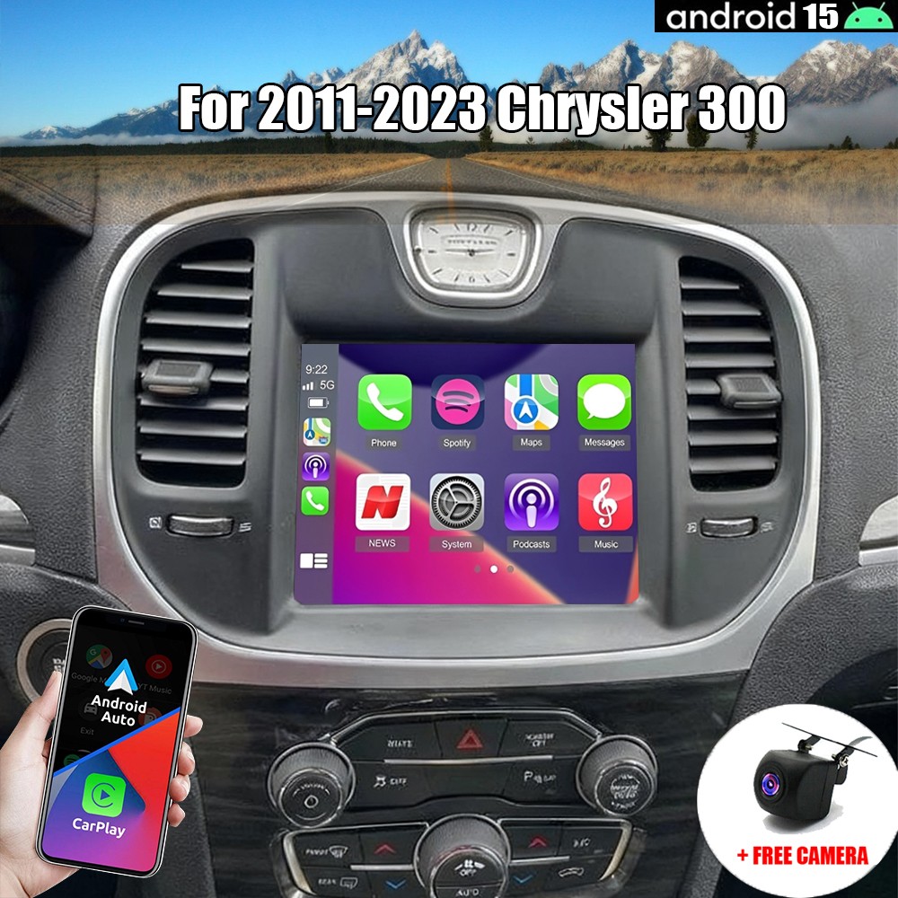 8.4″ Wireless CarPlay Android auto For 2011-2023 Chrysler 300 Radio GPS NAV FM