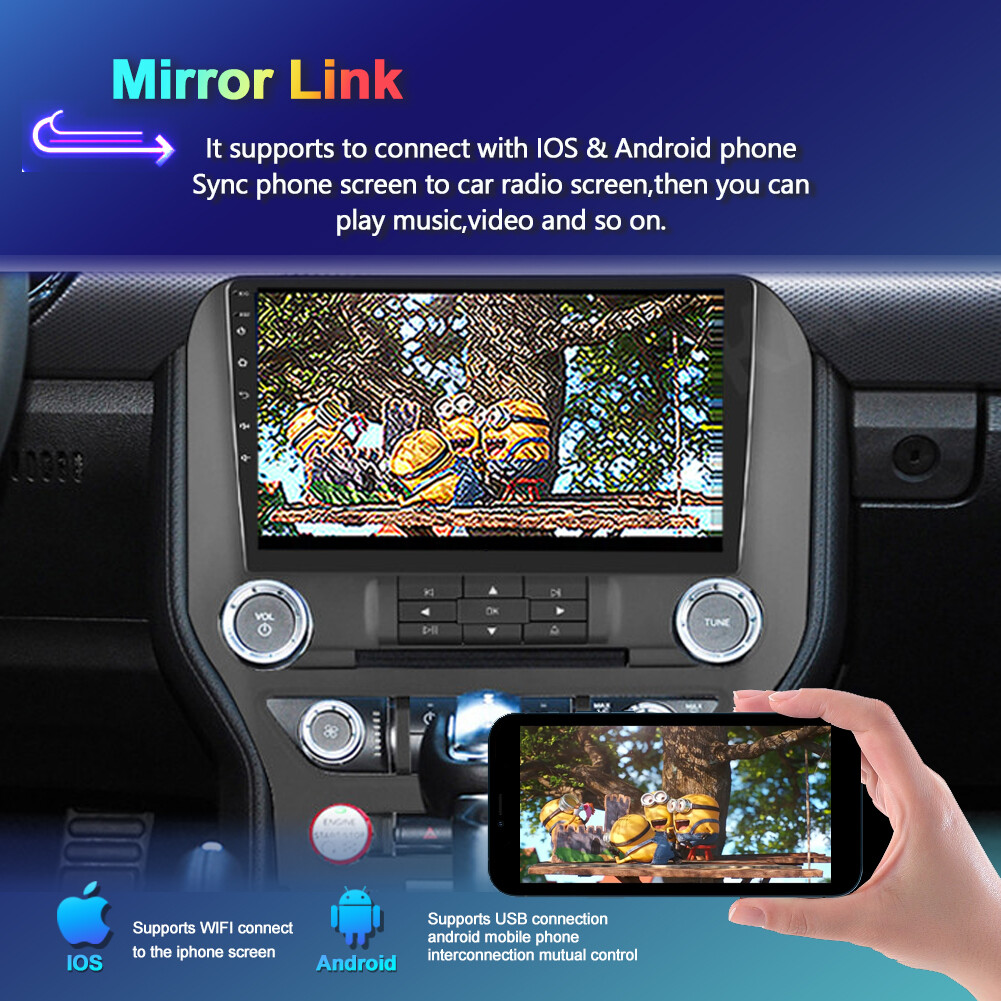 6G+128GB Car Stereo Radio For Ford Mustang 2015-2021 Android 14 Car Play GPS DSP