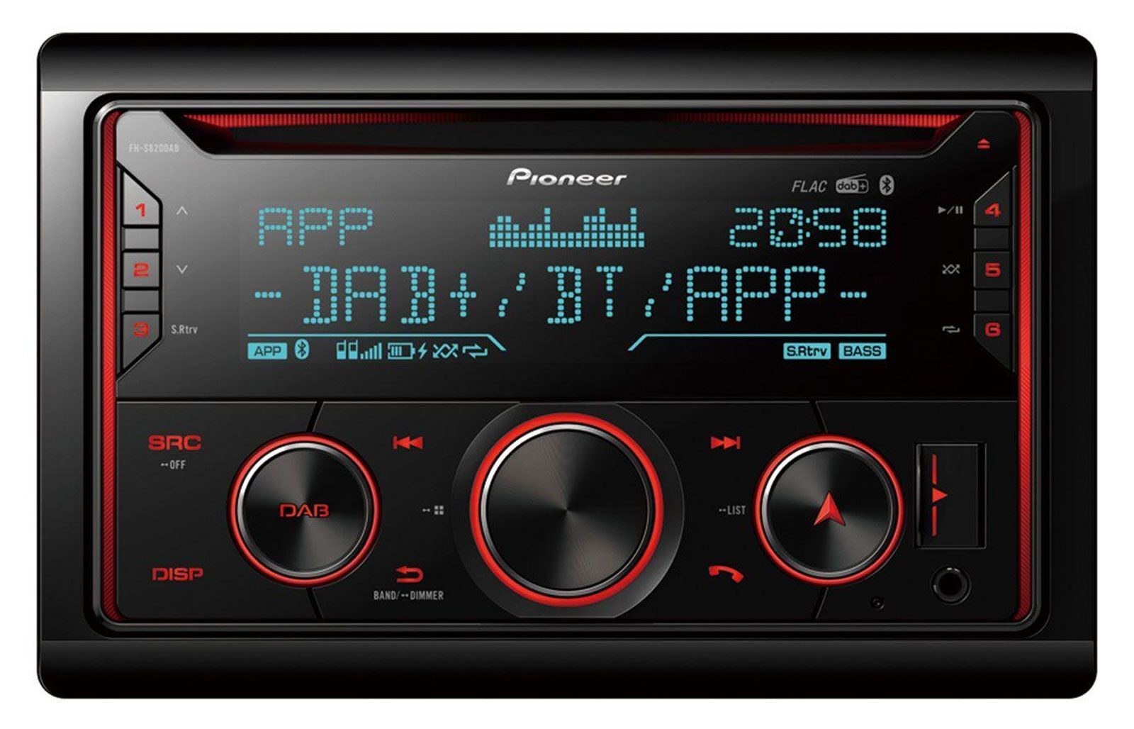 Pioneer FH-S820DAB Double Din CD/MP3 Car Stereo DAB Bluetooth USB iPod AUX-IN