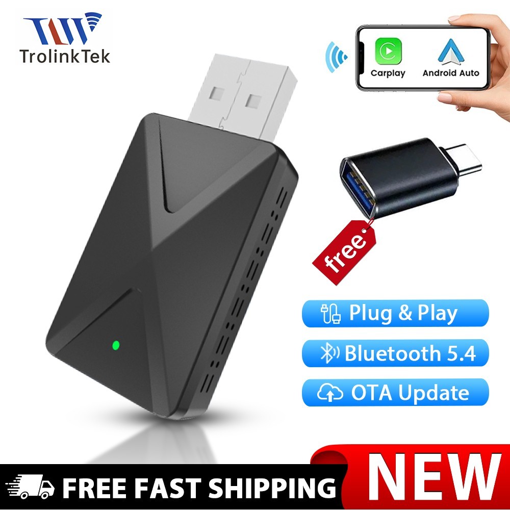 TrolinkTek Wireless CarPlay Adapter Plug&Play Fast Stable Connection for iPhone