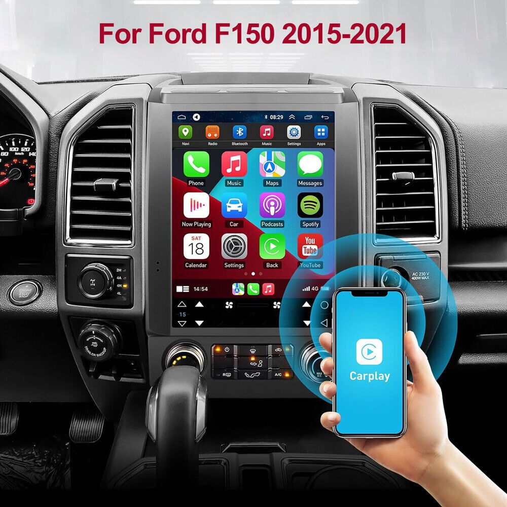 12.1″ CarPlay Wireless BT Navi IPS Display Multimedia for Ford F150 2015-2021