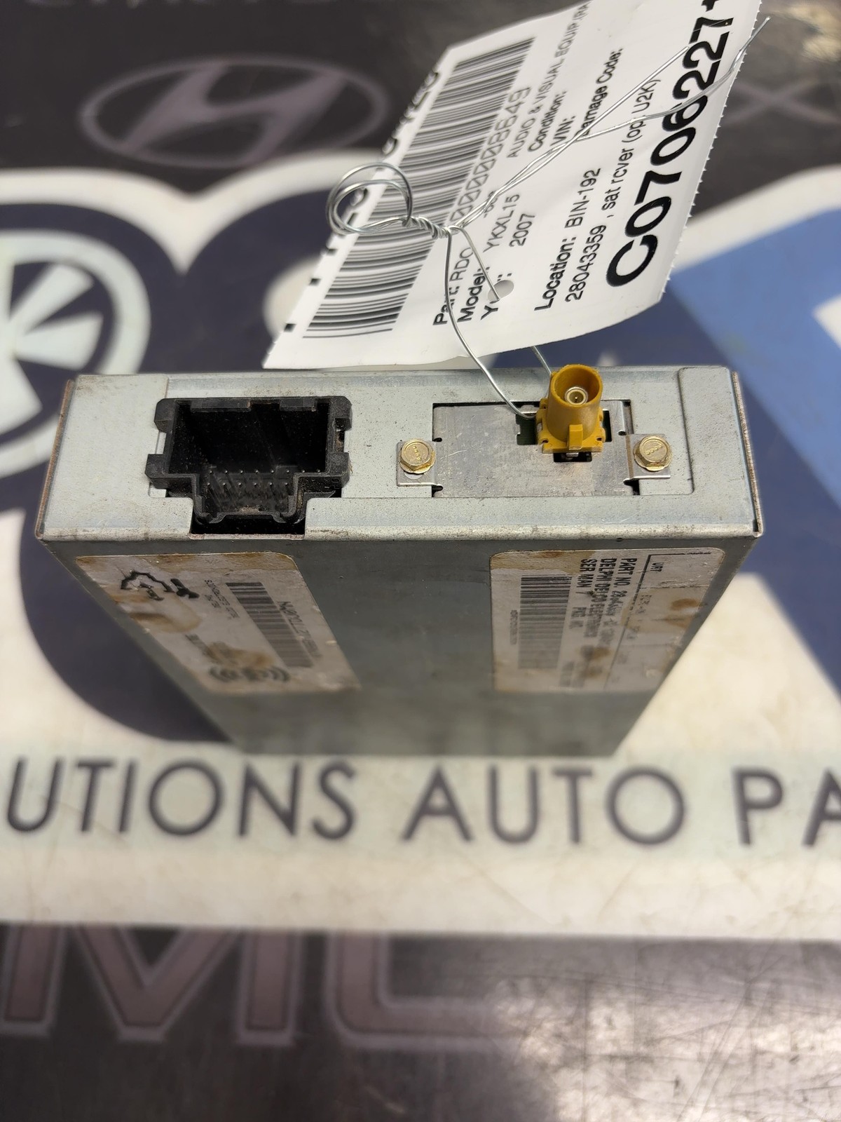 2007-14 GMC Yukon XL 1500 Audio & Visual Equip 28043359 Sat Rcver (opt U2k)
