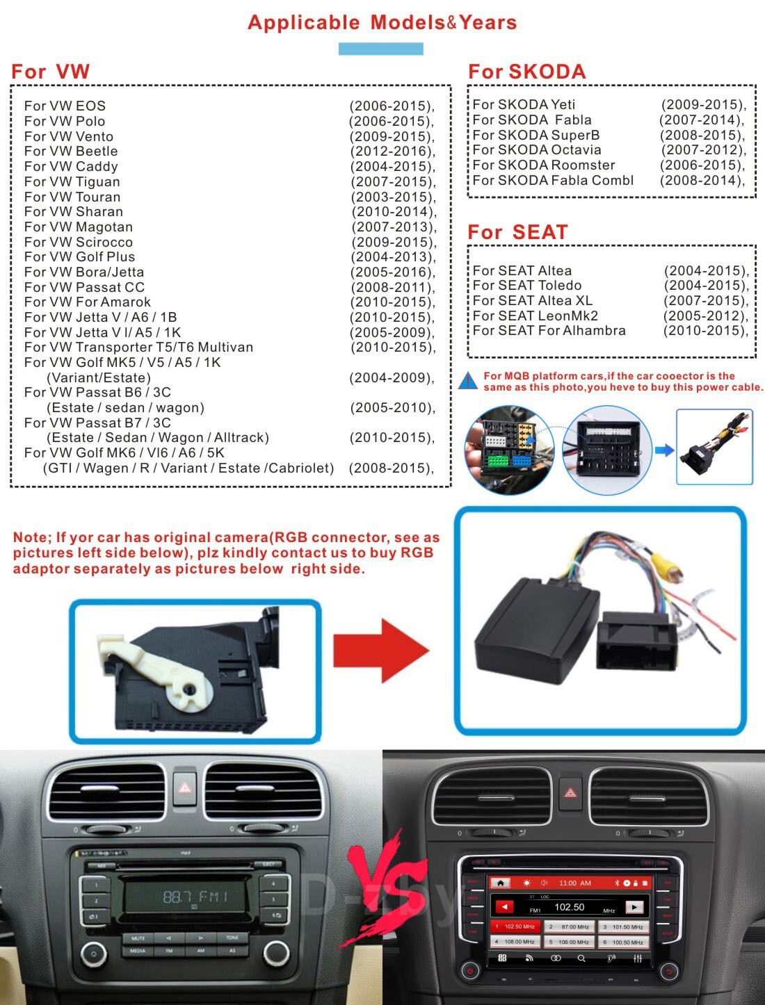 DAB+ 7″ Car Stereo GPS Sat Nav CD DVD RDS BT For 2DIN VW GOLF 5 6 Passat Touran Polo