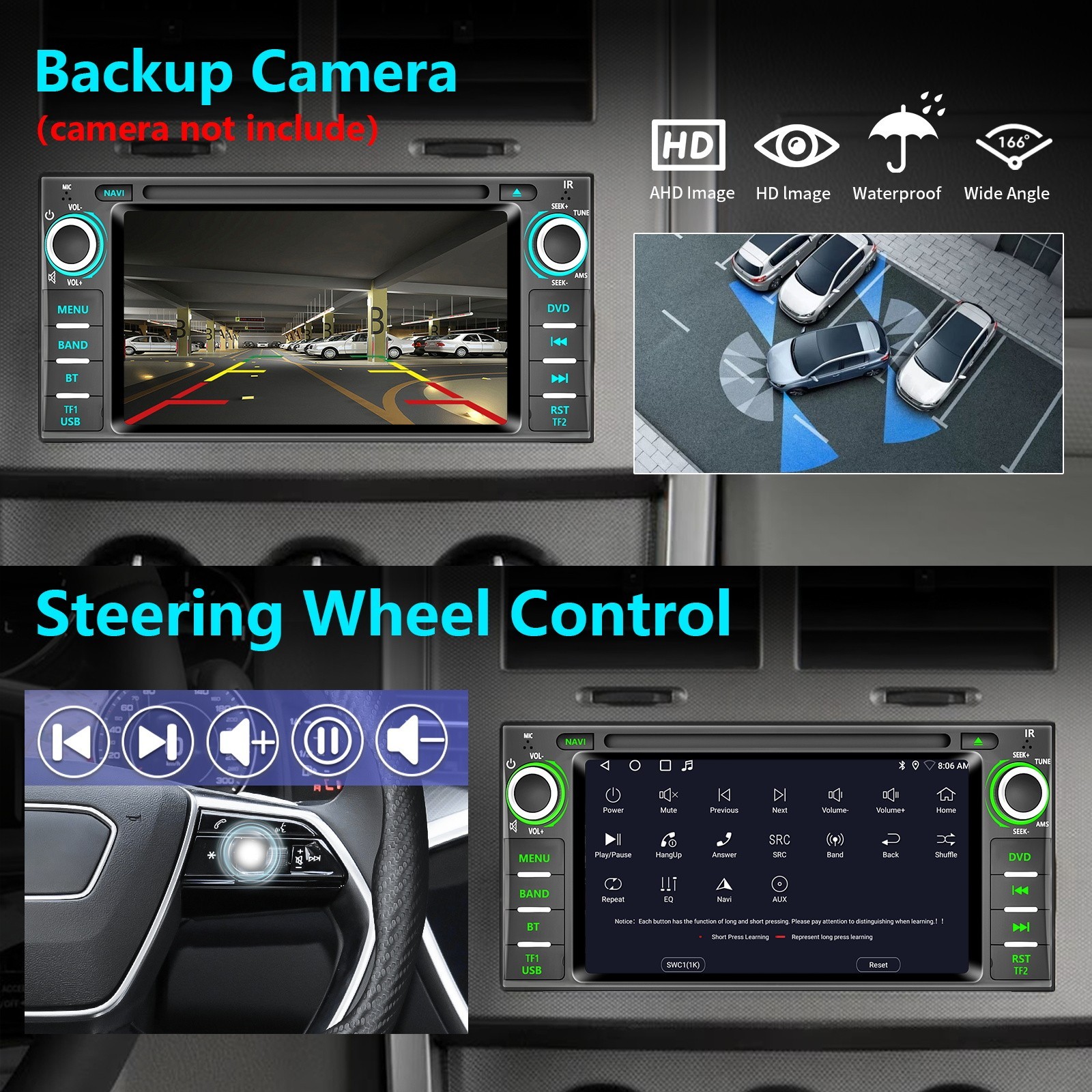 Plug & Play Car Radio Stereo CD DVD Player W/CarPlay GPS For Jeep Dodge Chrysler