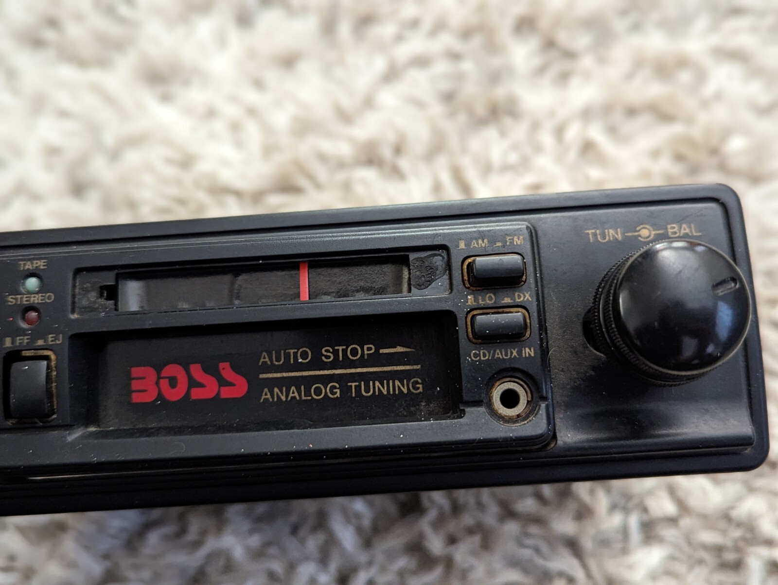 RARE Vintage Boss Audio Stereo Cassette Player Model CD Aux In Car AVA-90