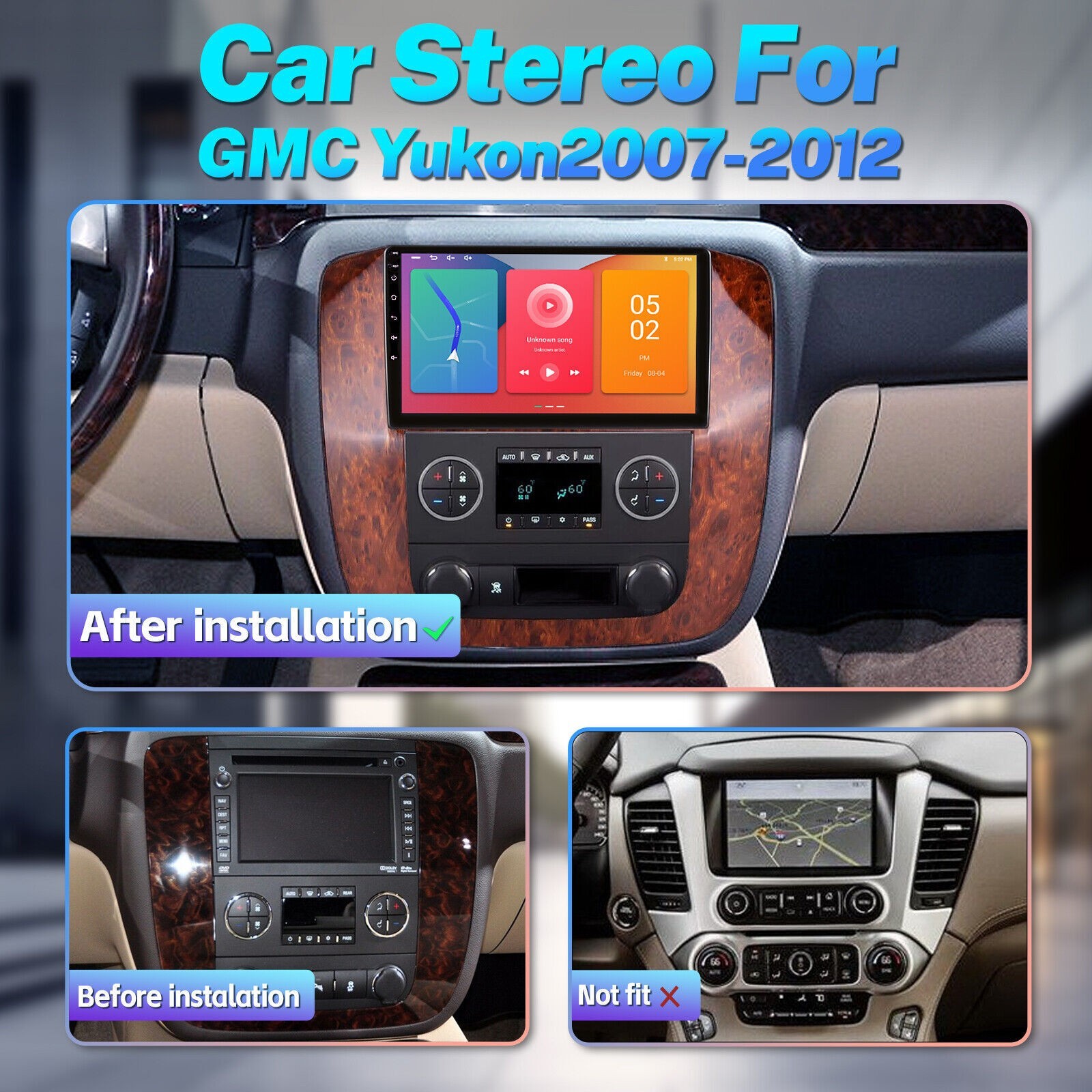 Car Radio Stereo Carplay For Chevrolet Silverado 4+64G 9in Cam wifi