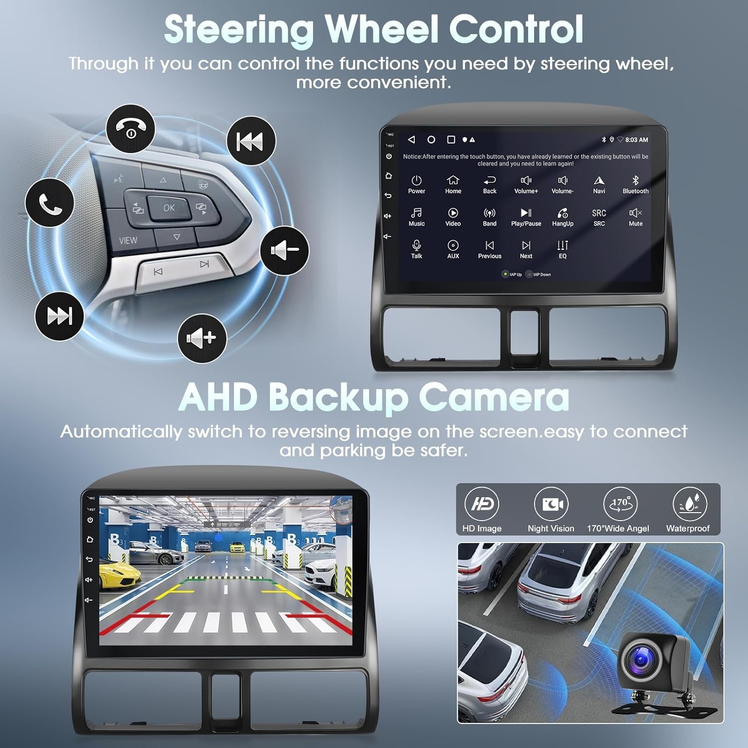 2002-2006 Honda CR-V 9 Inch Android Car Stereo Wireless CarPlay Android Auto GPS