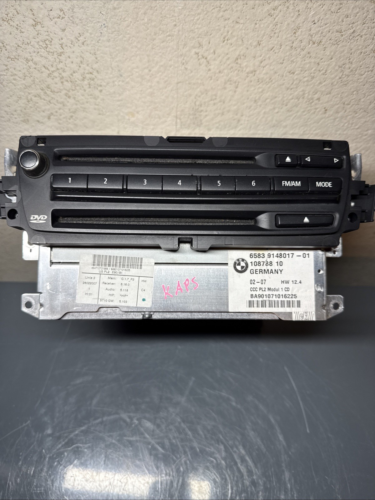 07-08 BMW E90 E91 E93 528 535i Radio Navigation CD DVD CCC Player 65839148017-01