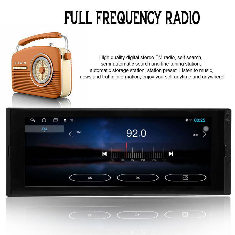 6.9 inch Single 1Din Car Radio GPS WiFi Mirror Link Bluetooth 1+16G Touch Screen
