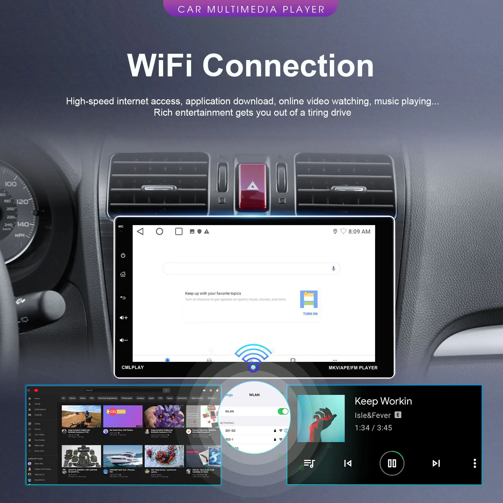 9in Android15 Stereo Radio 4+64G GPS Navi For 2012-2015 Subaru Forester Carplay