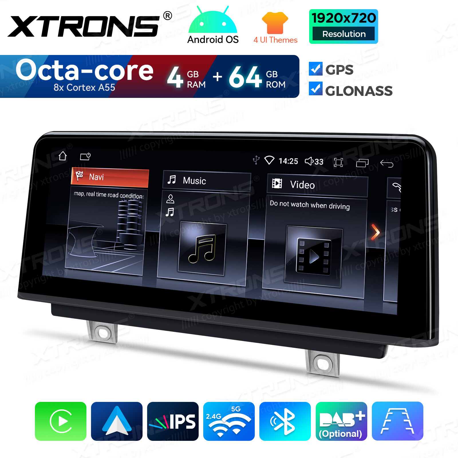 8Core Car Stereo CarPlay Android 14 GPS Navi For BMW 1/2 er F20 F21 F22 F23 NBT