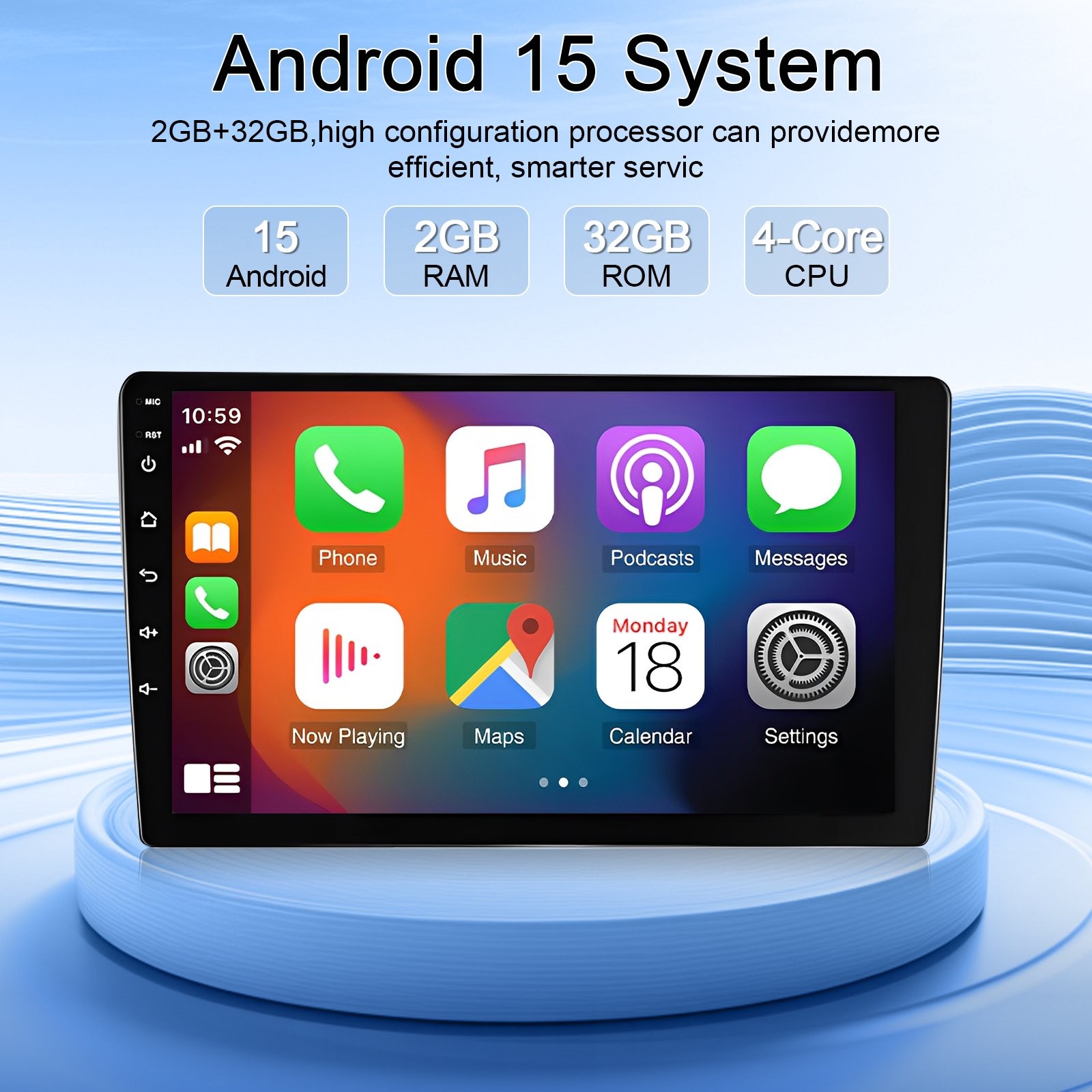 Android 15 Carplay Car Stereo Radio GPS Nav For 2011-2015 2016 2017 Nissan Quest