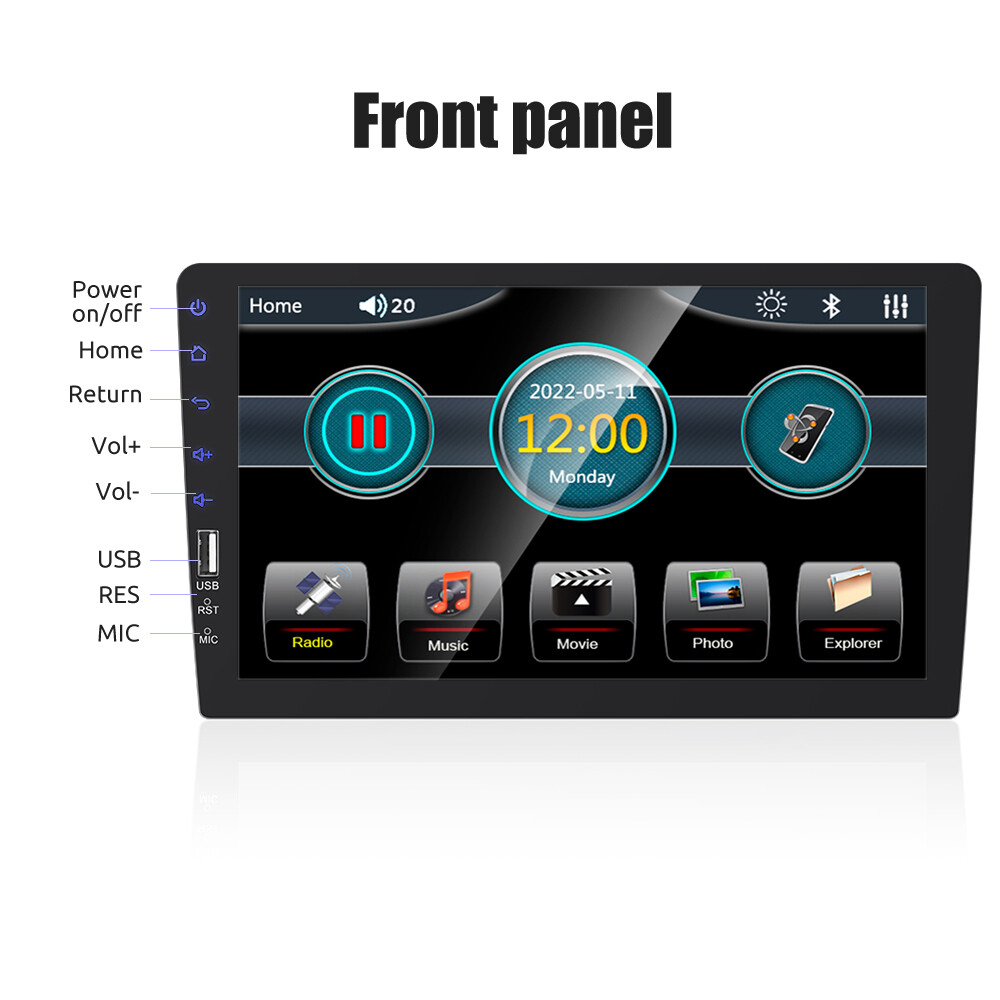 Essgoo Car Stereo 1 Din With 9 Inch Screen FM Bluetooth Mirror Link USB Camera