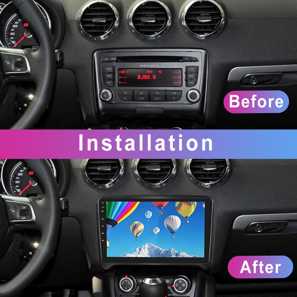Android 15 Apple Carplay For Audi TT MK2 2008-2014 Car Radio GPS Navi Stereo SWC