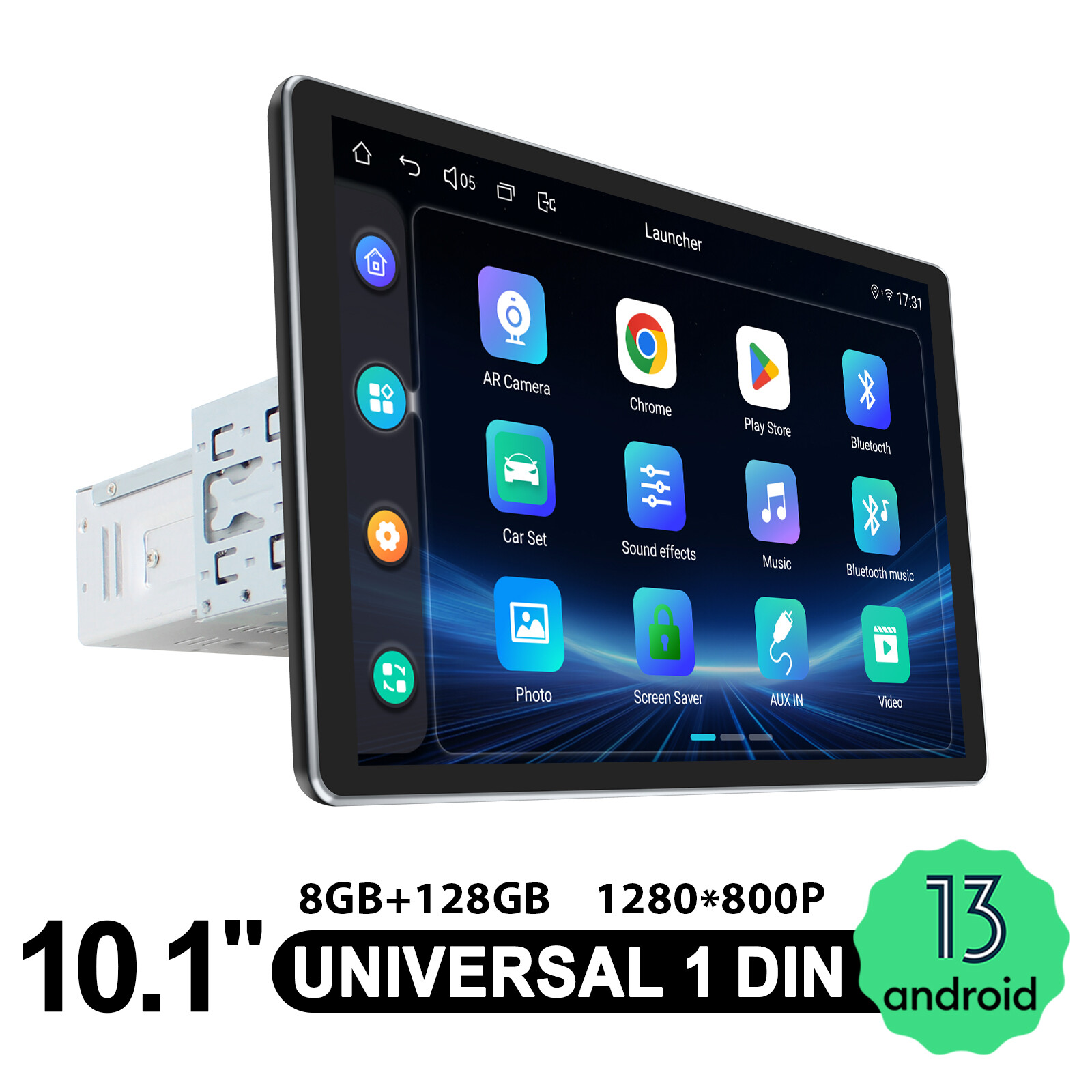 JOYING 10.1in Wireless CarPlay Android 13 Car Stereo 8+128GB Single Din GPS 4G