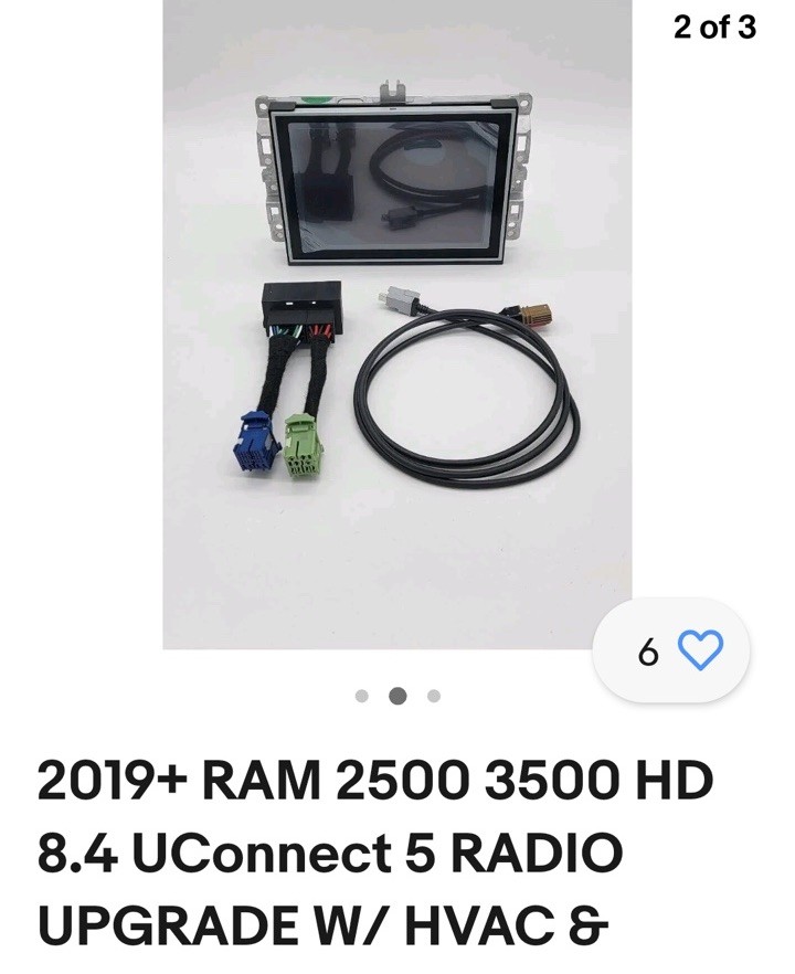Wireless 2019-2025 Apple CarPlay DODGE TRUCK NEW BODY Ram 1500-5500 8.4″ Radio