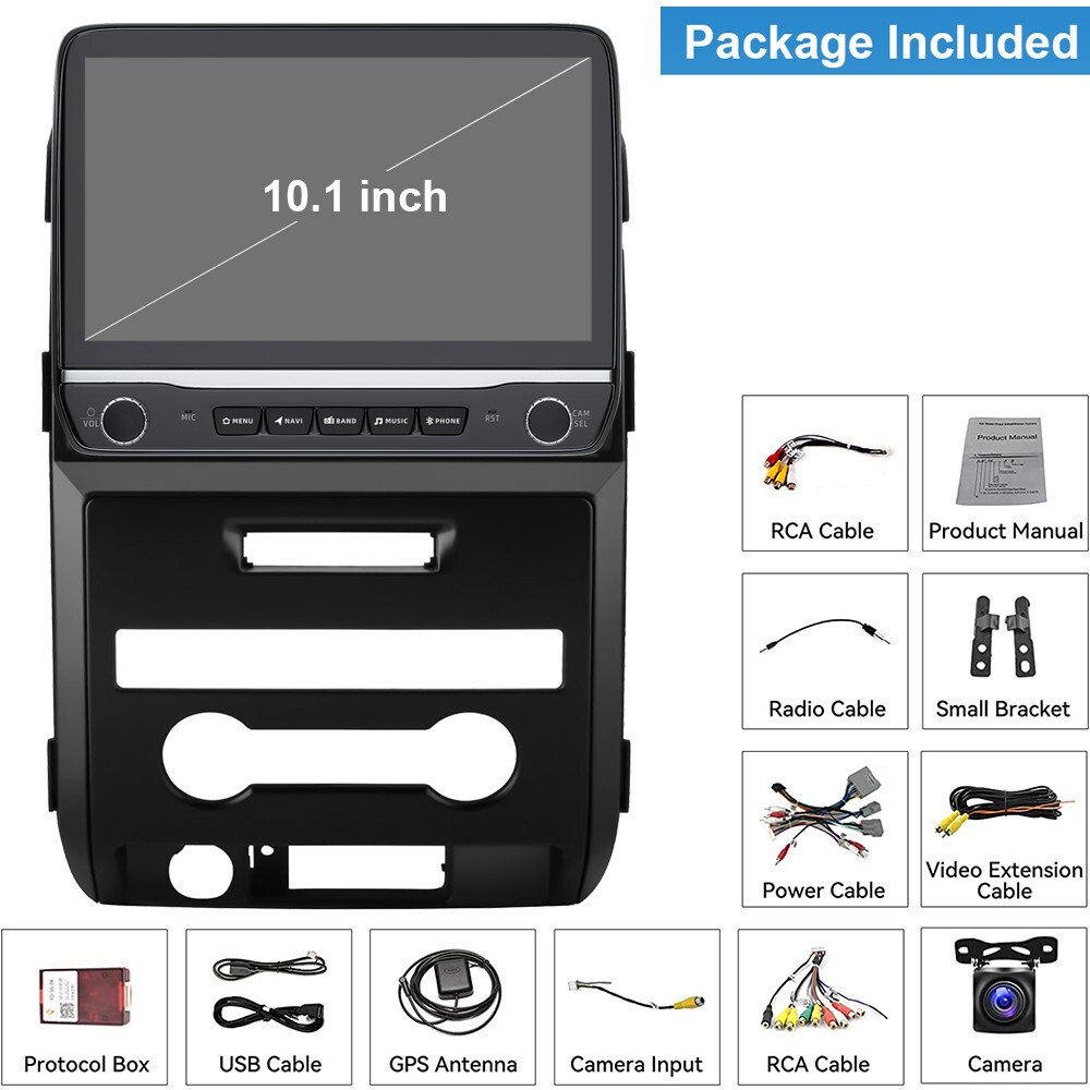 For Ford F150 2009-2014 Apple Carplay Android 13 Car Stereo Radio WiFi GPS 4+64G