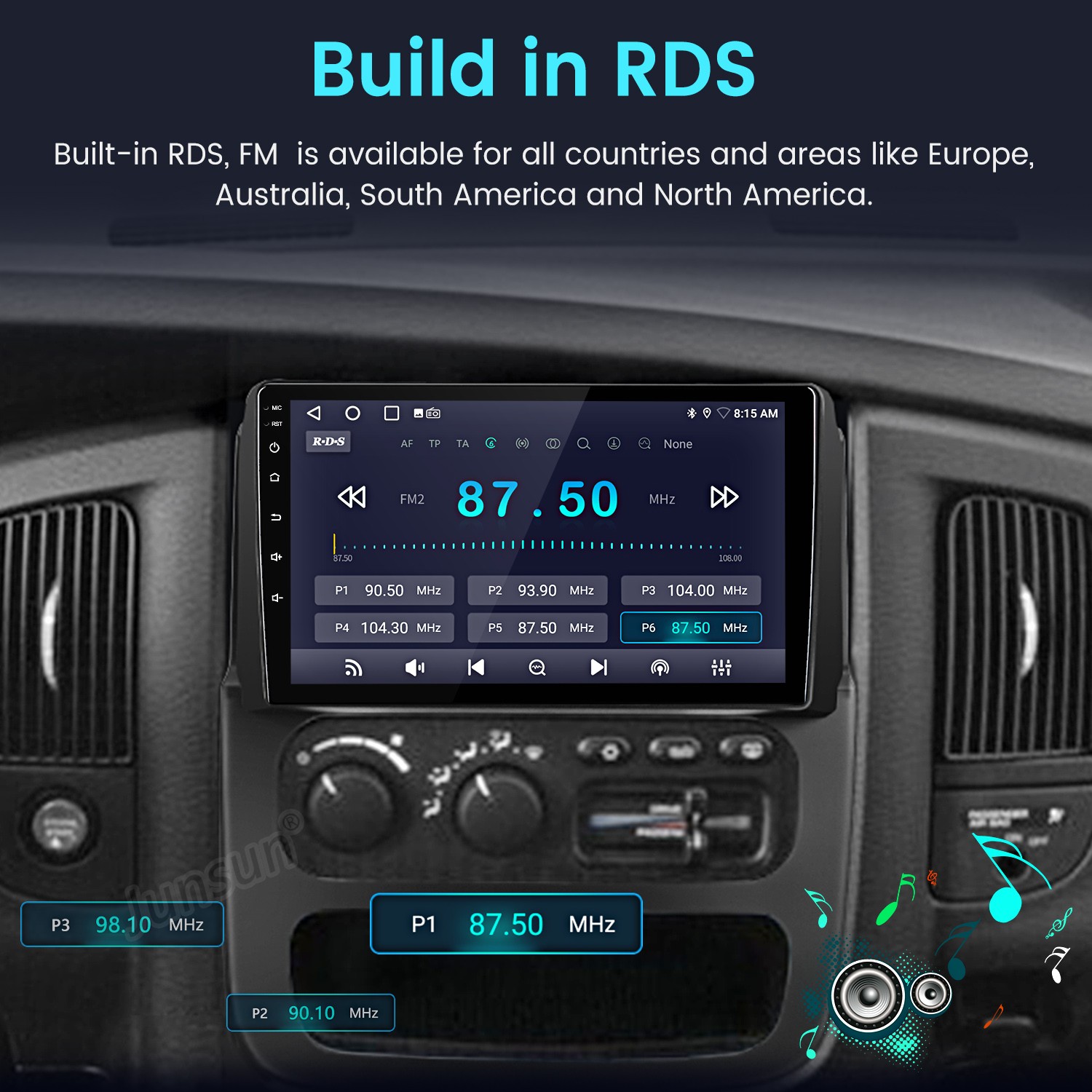 Carplay 6+128G Android 15 Car Stereo Radio GPS Navi WIFI For Dodge RAM 2002-2005