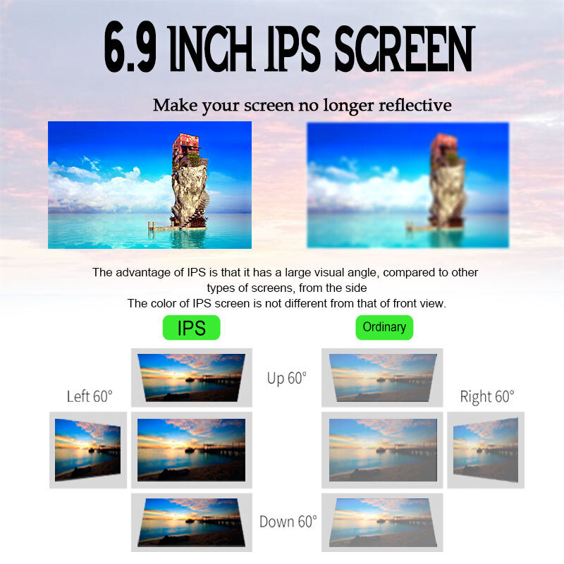 6.9 inch Single 1Din Car Radio GPS WiFi Mirror Link Bluetooth 1+16G Touch Screen