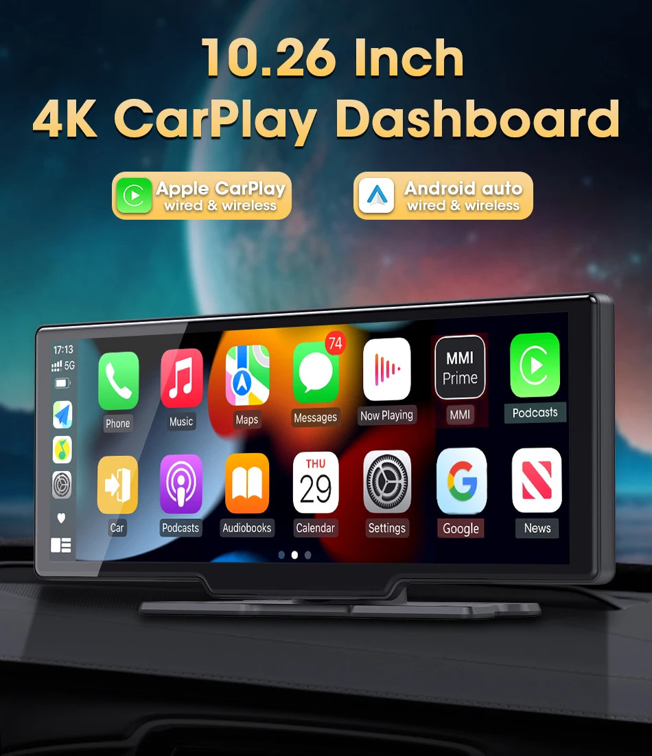 Universal Portable 10.26 Inch Car Intelligent System for 5G WIFI Plug and Play