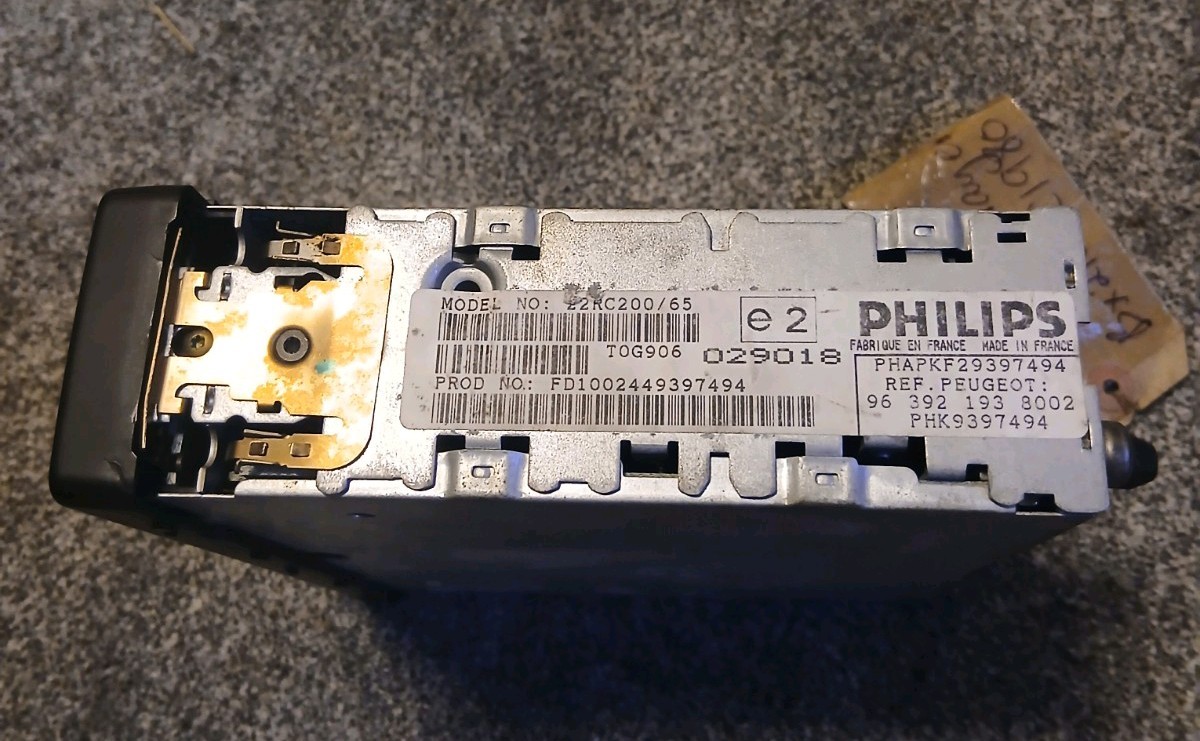 Peugeot 106 S2 Radio Cassette Standard Factory Head Unit Phillips 22RC200 GTi XS