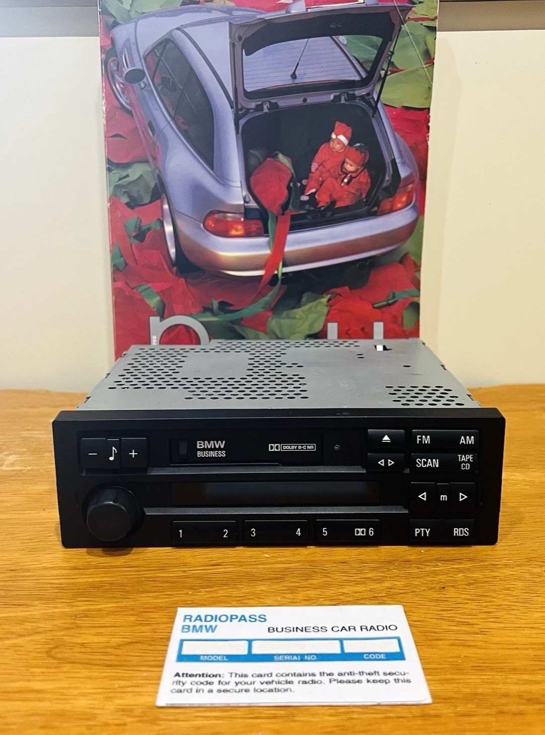 BMW C43 BLUETOOTH CASSETTE RADIO STEREO E30 E31 E36 318 325 540 840 M3 Z3 CODE