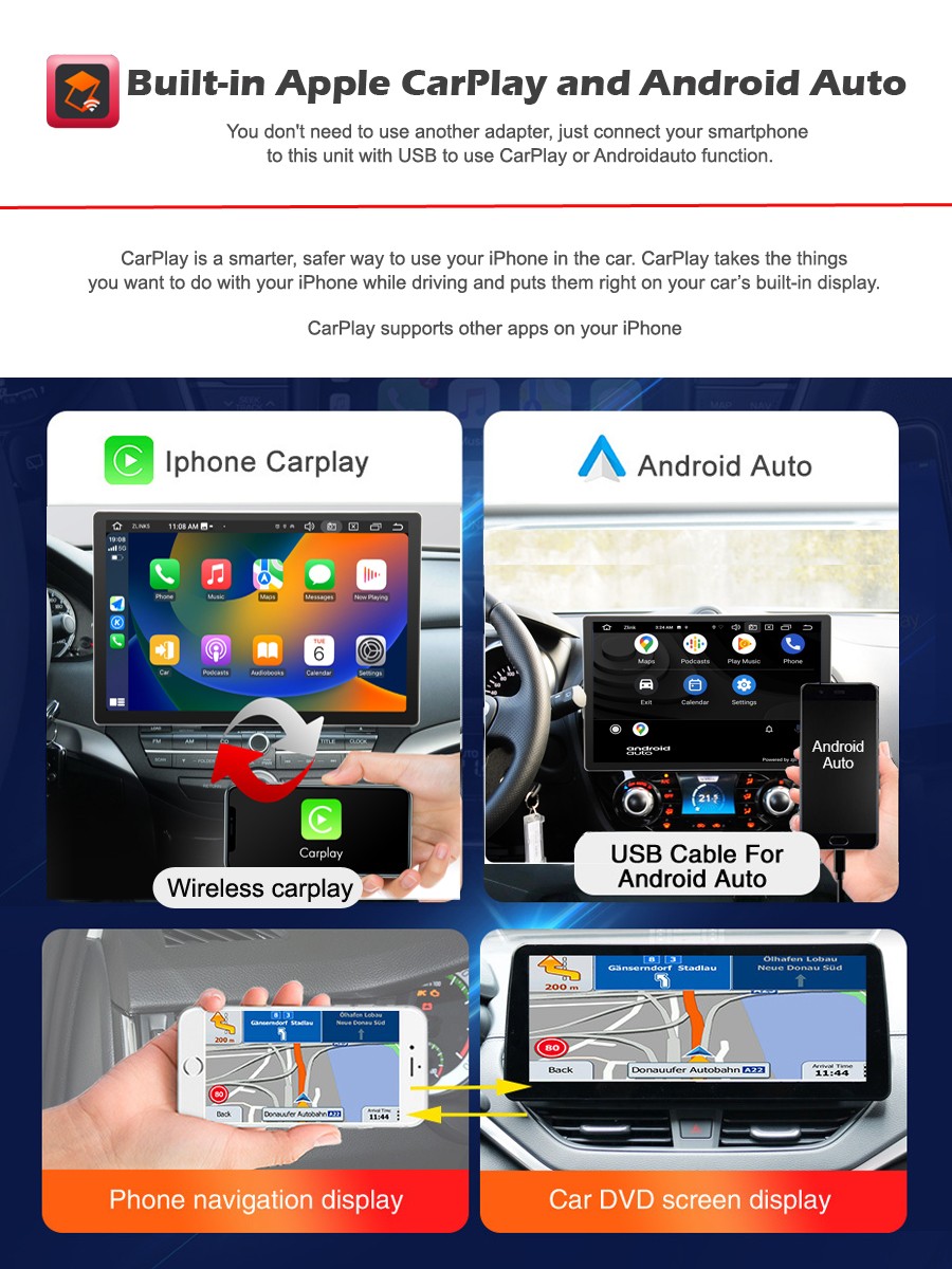 13.3″Screen For Mercedes-benz Sprinter Android GPS Navigation CarPlay Car Stereo