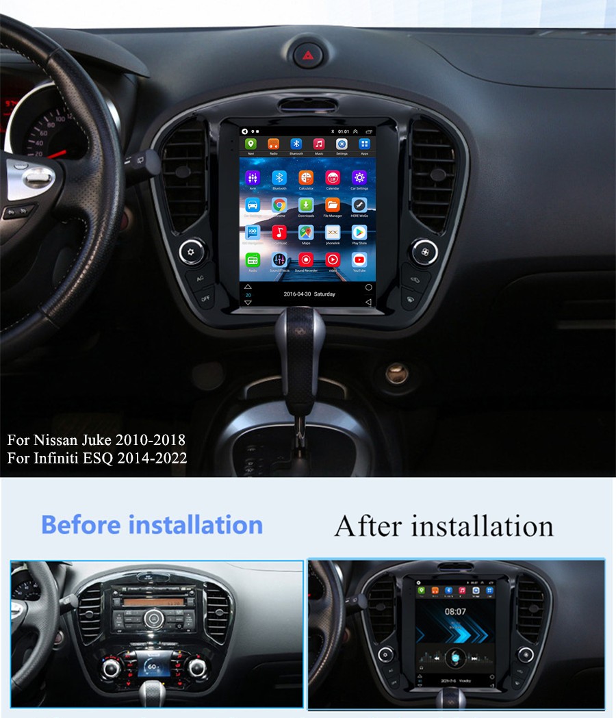 9.7” Vertical Screen Car MP5 Player BT FM RDS Fit For Infiniti ESQ 2014-2022