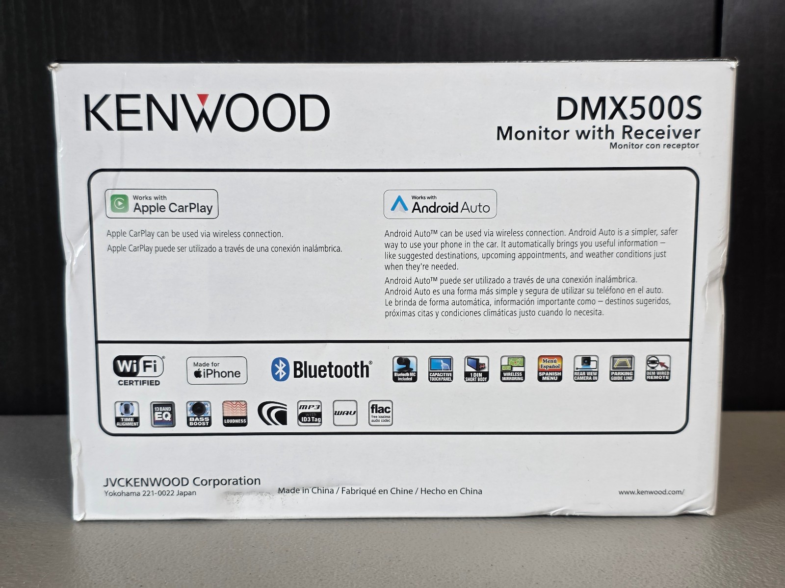Kenwood DMX500S Monitor w/ Receiver -6.8″ Touchscreen, Bluetooth & Carplay