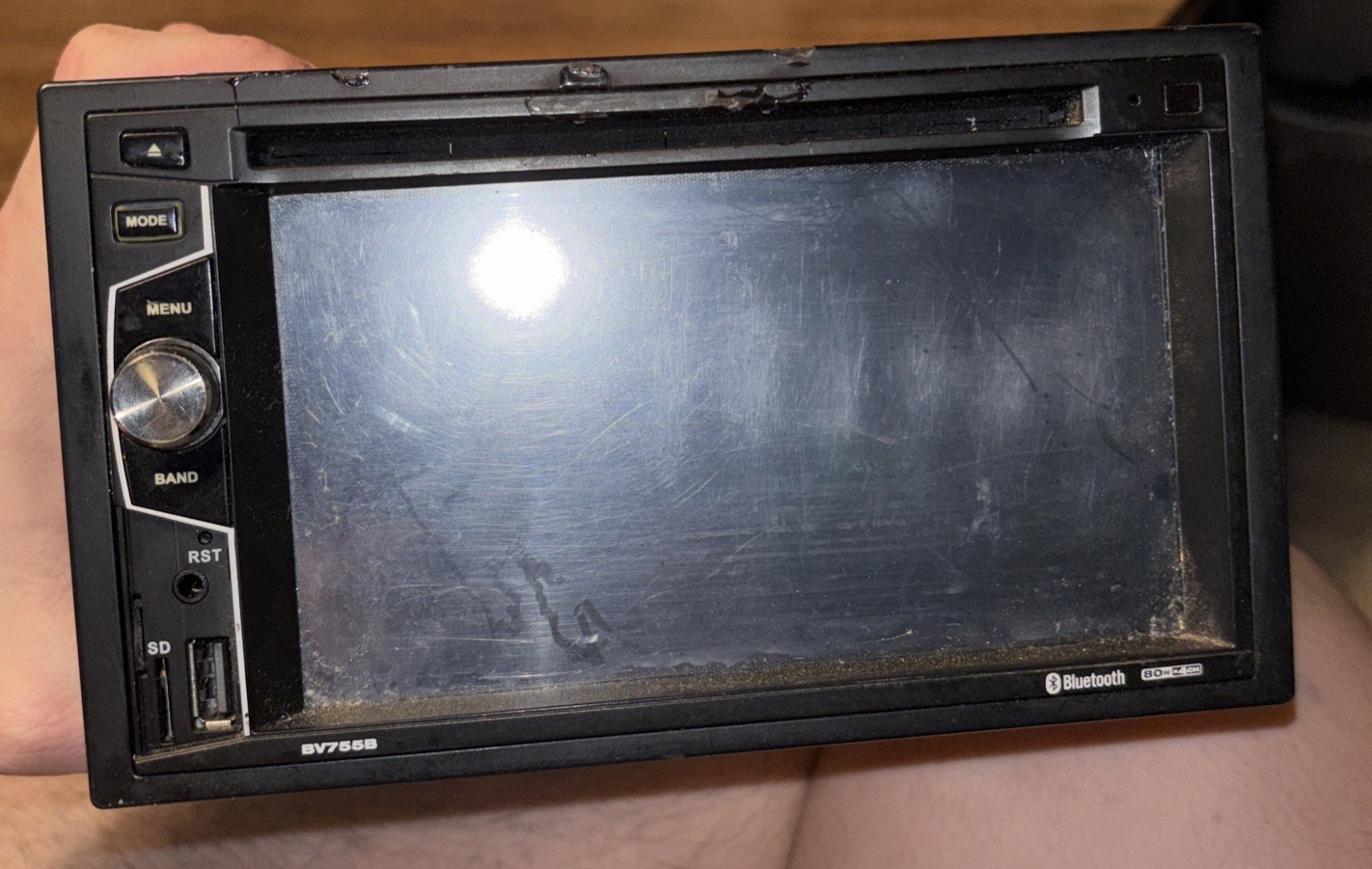 Boss BV755B Stereo Radio Head Unit Double Din Receiver CD Player UNTESTED