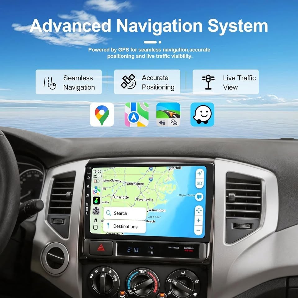 Toyota Tacoma 9″ Android 13 CarPlay (2005-2015) WiFi6 Radio w/ Camera 2+64GB