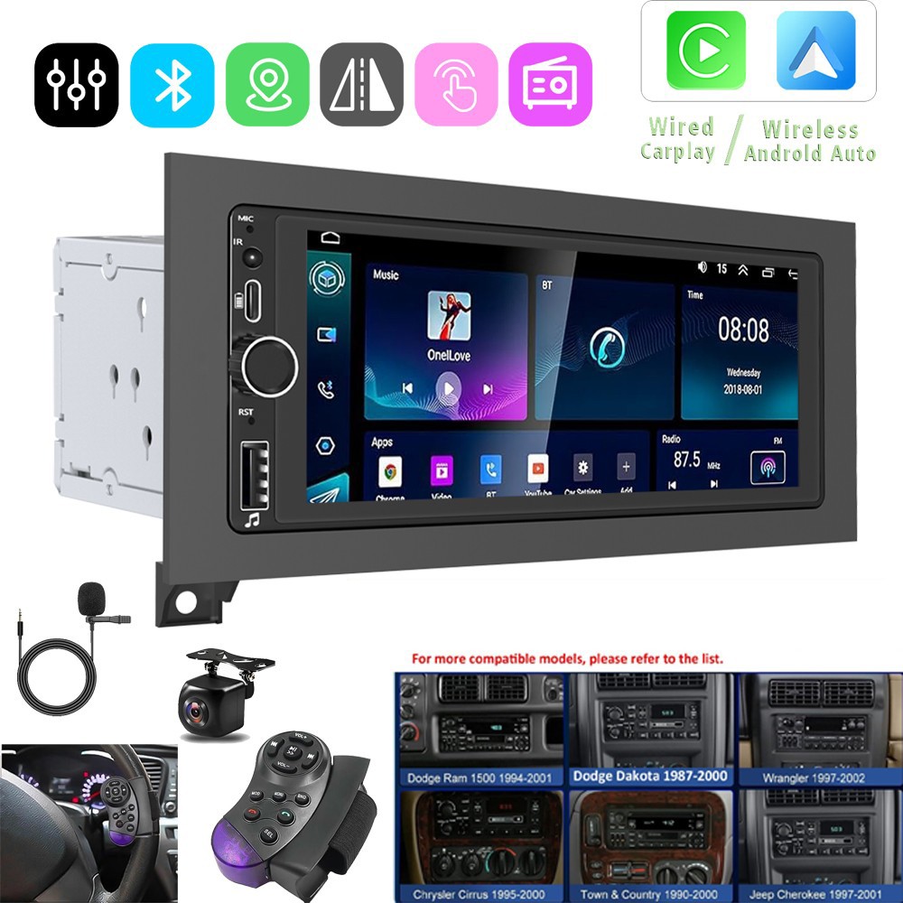 Car Stereo Radio For Chrysler Cirrus Sebring 1996-2000 Android Auto Carplay +CAM
