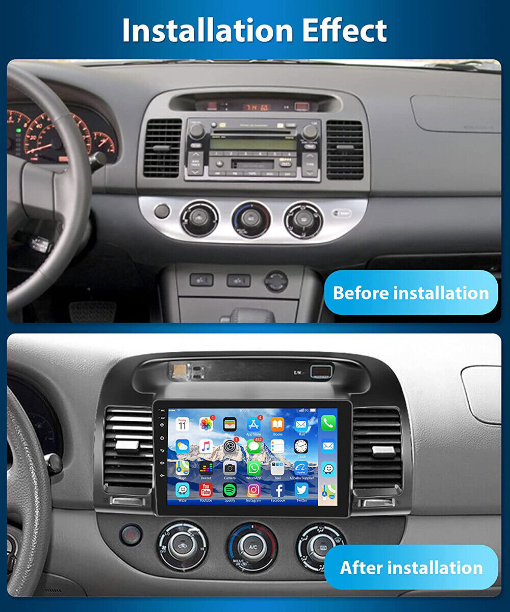 Apple Carplay Car Radio Stereo Support JBL For 2002-2006 Toyota Camry Android 12