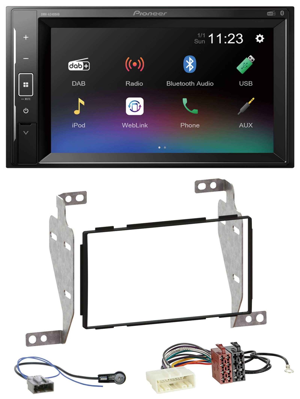 Pioneer DAB MP3 2DIN Bluetooth USB Car Stereo for Nissan Juke (2010-2014)