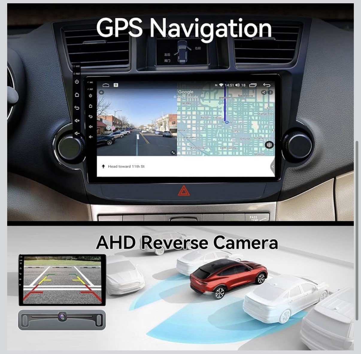 Carplay for Toyota Highlander 2008-2013 Android Auto Car Radio GPS Navi WIFI BT