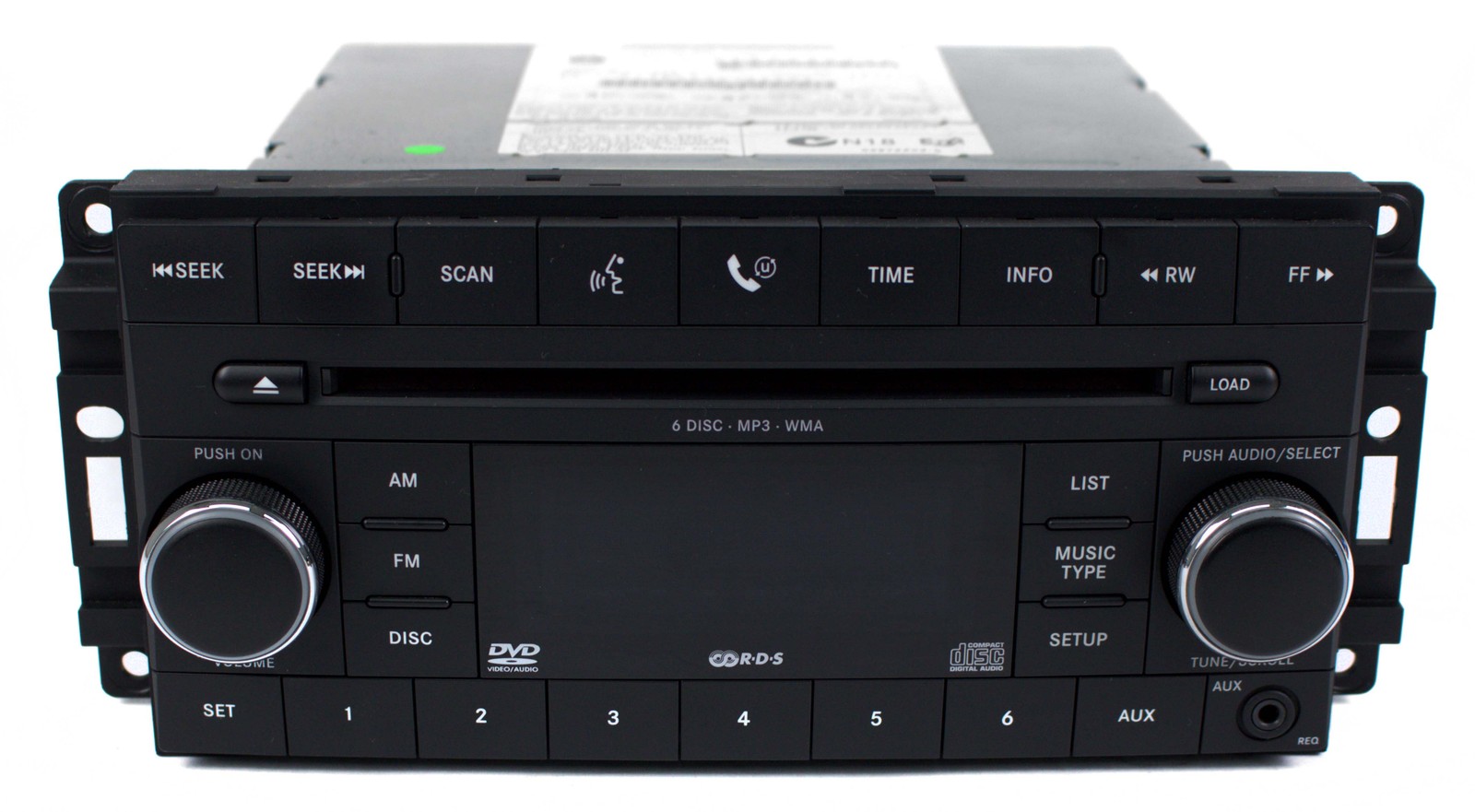 2008-10 Dodge Dakota AMFM SAT Radio 6 Disc CD MP3 Player Auxiliary 5064923AG REQ