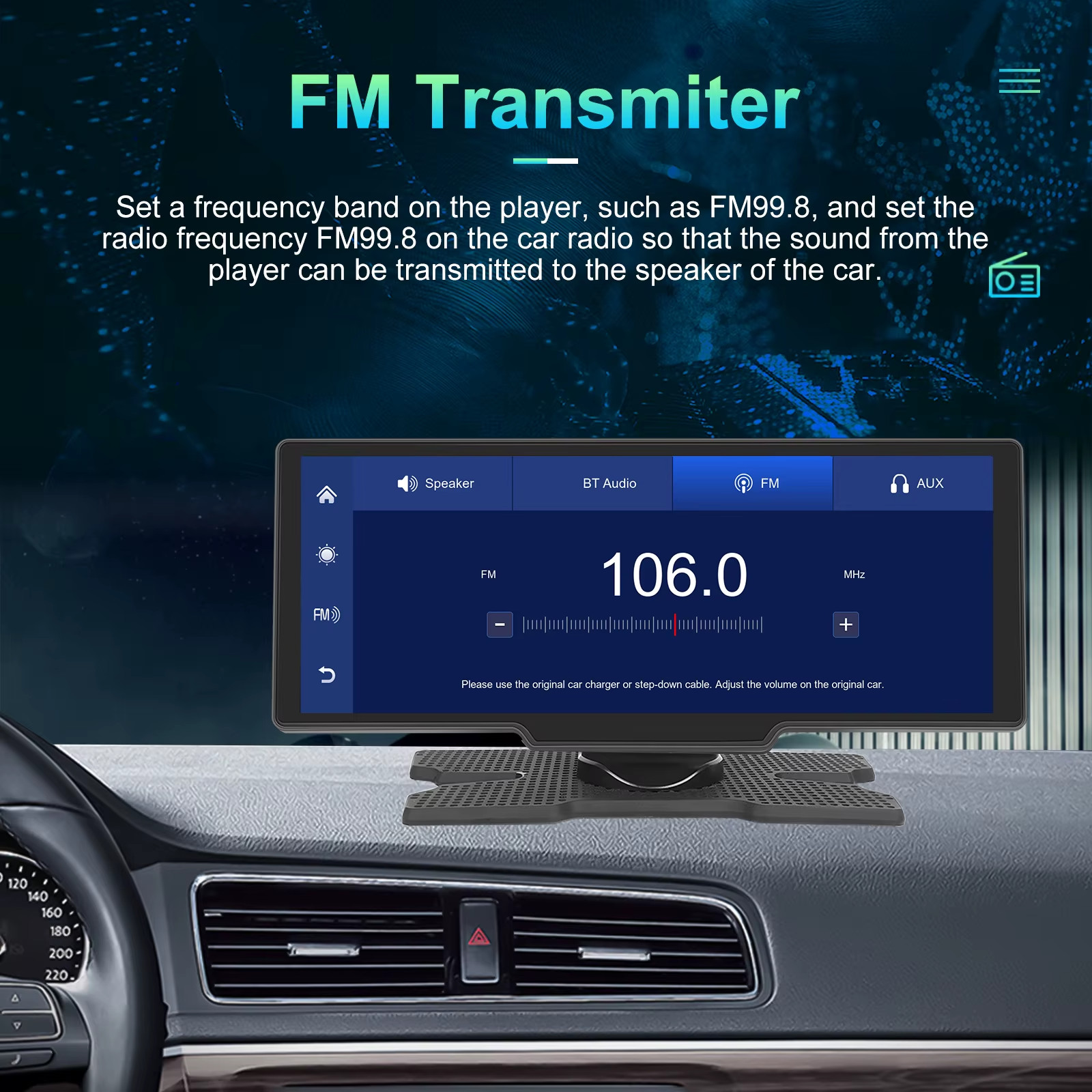 Portable Wireless Apple CarPlay Android Auto IPS Screen MP5 Car Stereo