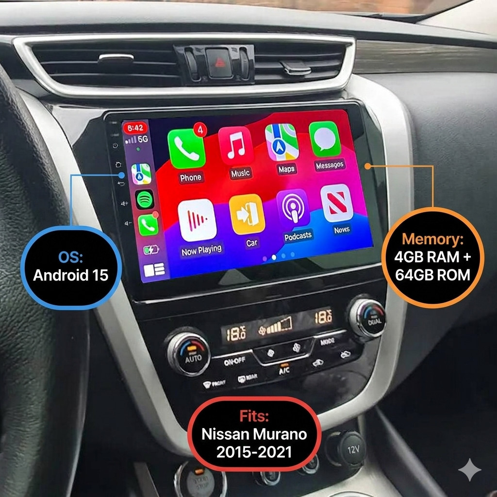 Car Radio Stereo Carplay For 2015-2021 Nissan Murano Carplay RDS