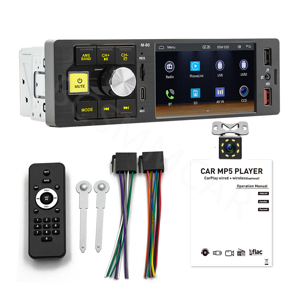 Radio Car MP5 Player Bluetooth Stereo Touch Screen Mirror Link W/Free Camera