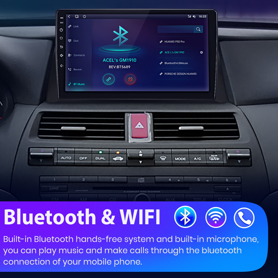 8Core 4G+64GB Android 12 Carplay Car Radio For 2008-2013 Honda Accord 8 GPS Navi