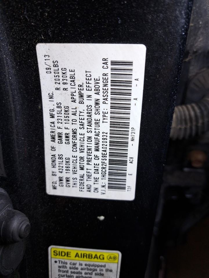 2014 Accord Stereo Radio Radio/Receiver Sku#4346925