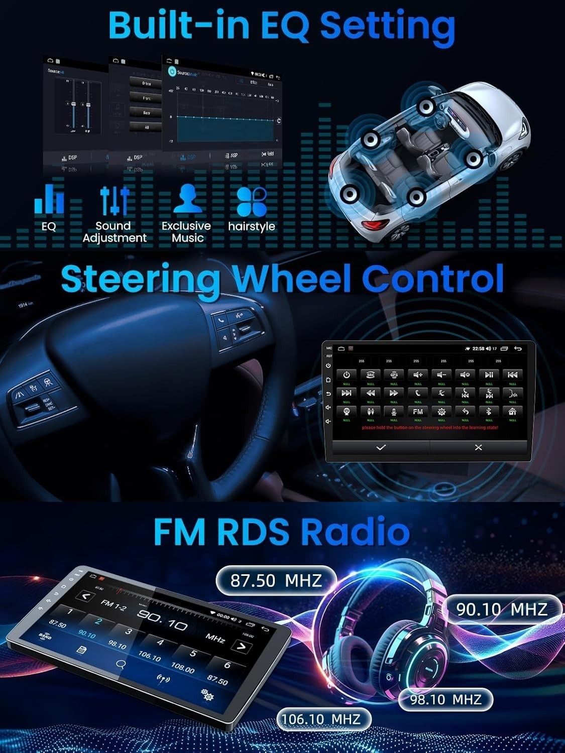 Car Radio Stereo Carplay For 2012-2016 Honda CR-V 4+64G 10in Car 4+64G