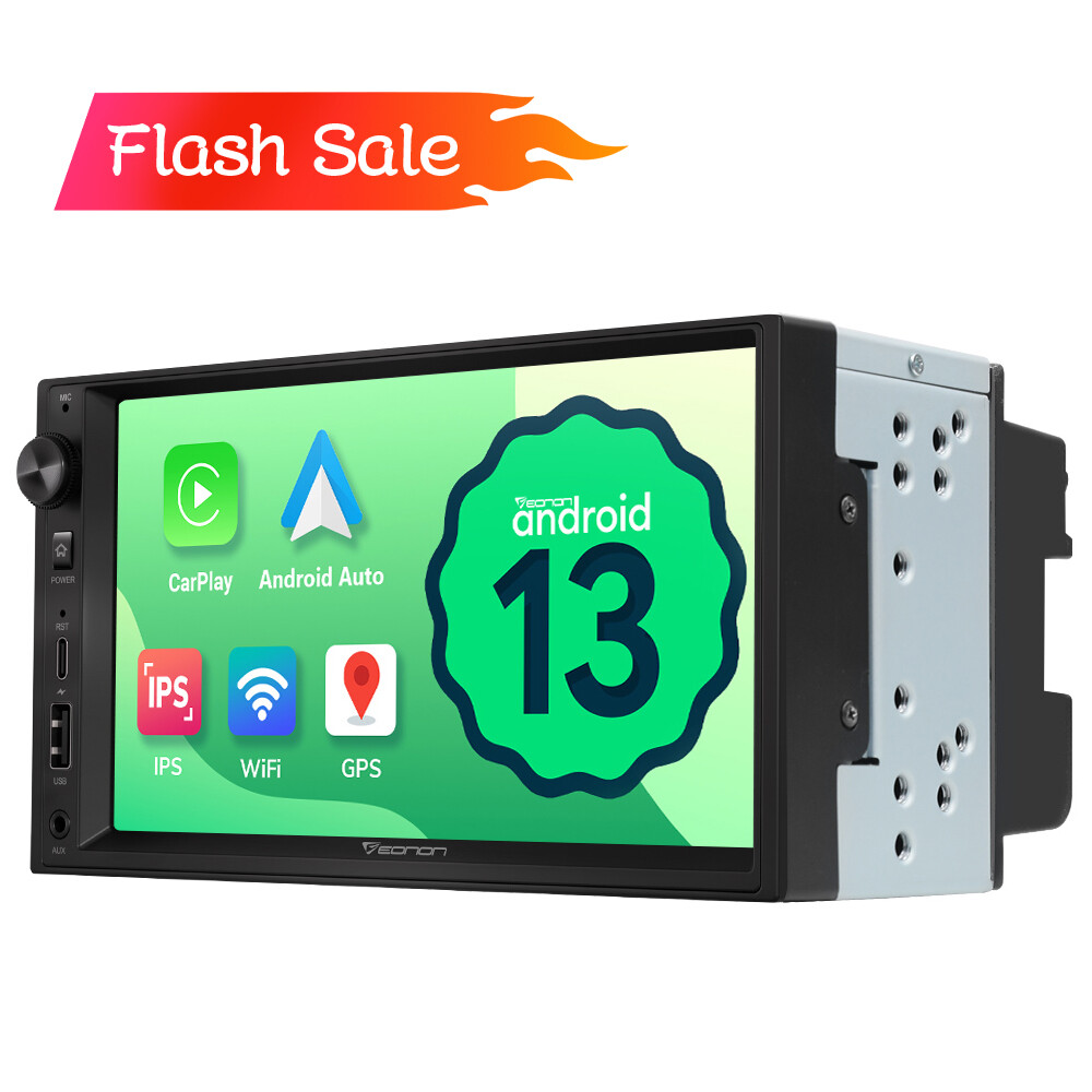 Eonon 7″ Double 2DIN Android 13 Car Stereo with Android Auto/Wireless CarPlay BT