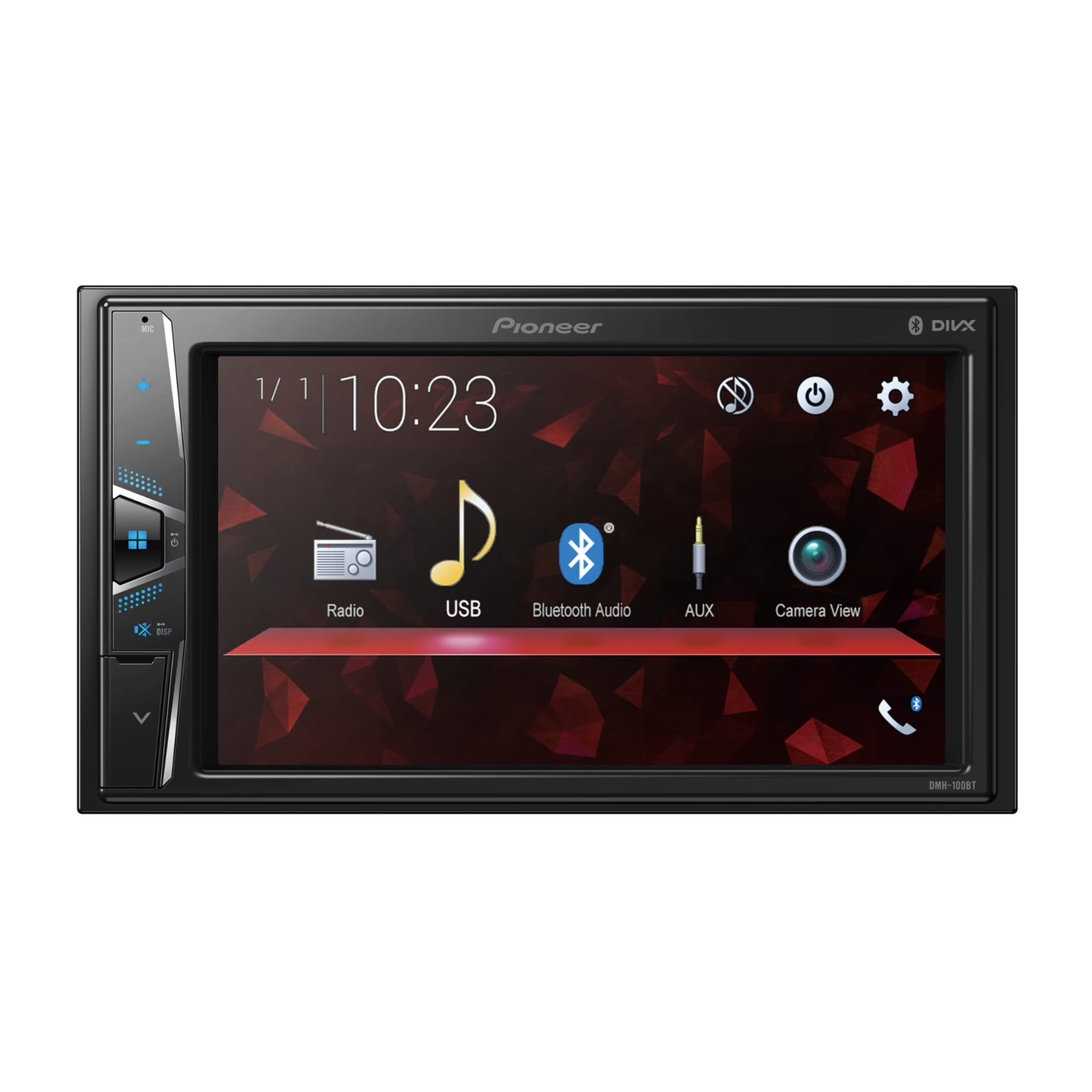 Pioneer DMH-100BT 6.2″ – WVGA Display, Built-in Bluetooth – Digital Media Receiv