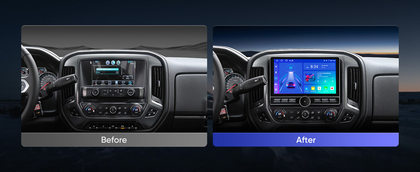 Car Stereo for Chevy Silverado/GMC Sierra 2014-2018 Android 10″ Touchscreen 2+64