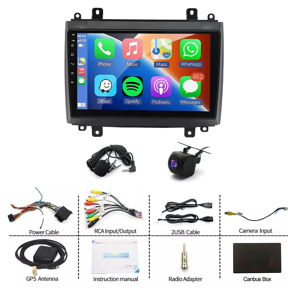 For 2003-2007 Cadillac CTS Android 15 Carplay Car Stereo Radio GPS Navi WIFI