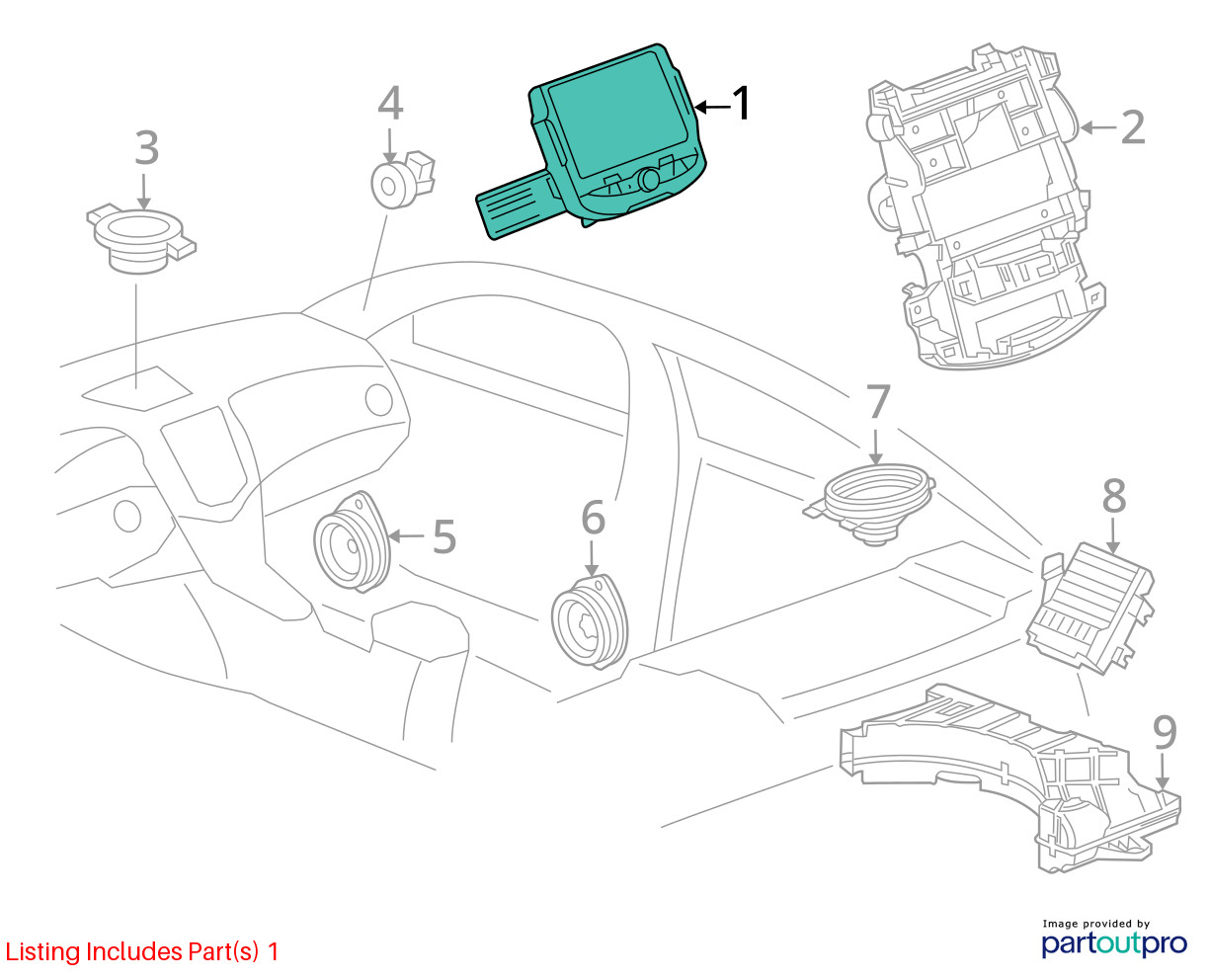 GM 42505018 Radio Receiver from 2016 Chevy Malibu 12202079