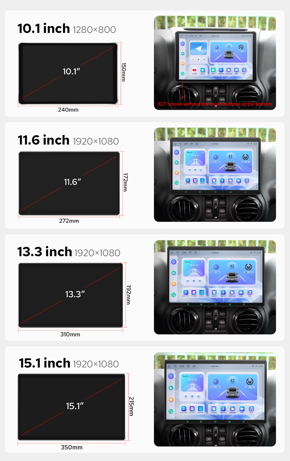 JOYING HD Touchscreen Rotatable Double DIN Support GPS Navigation/Apple CarPlay