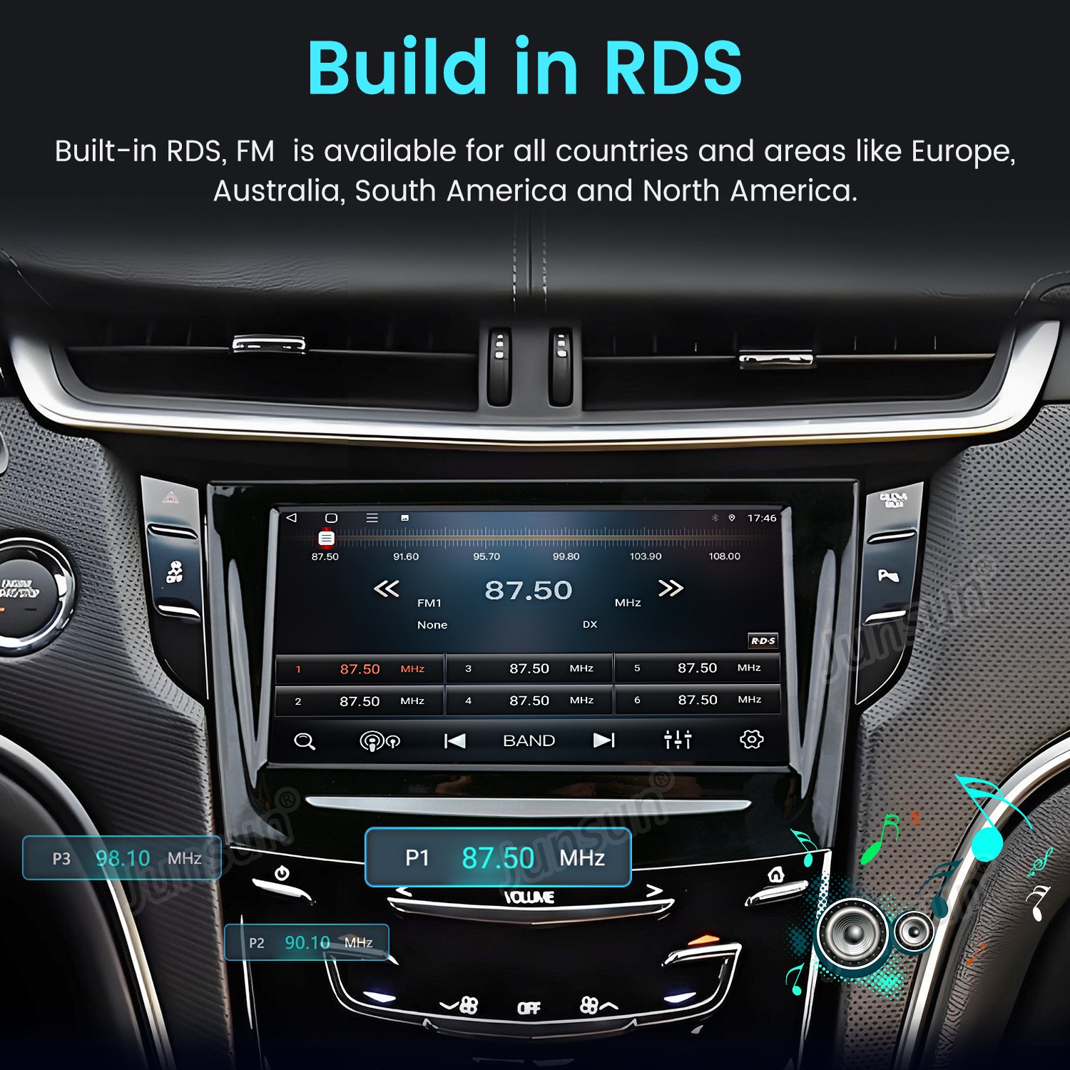 For Cadillac XTS 2013-2018 Carplay 8″4+64G Android Car Stereo Radio GPS Navi SWC