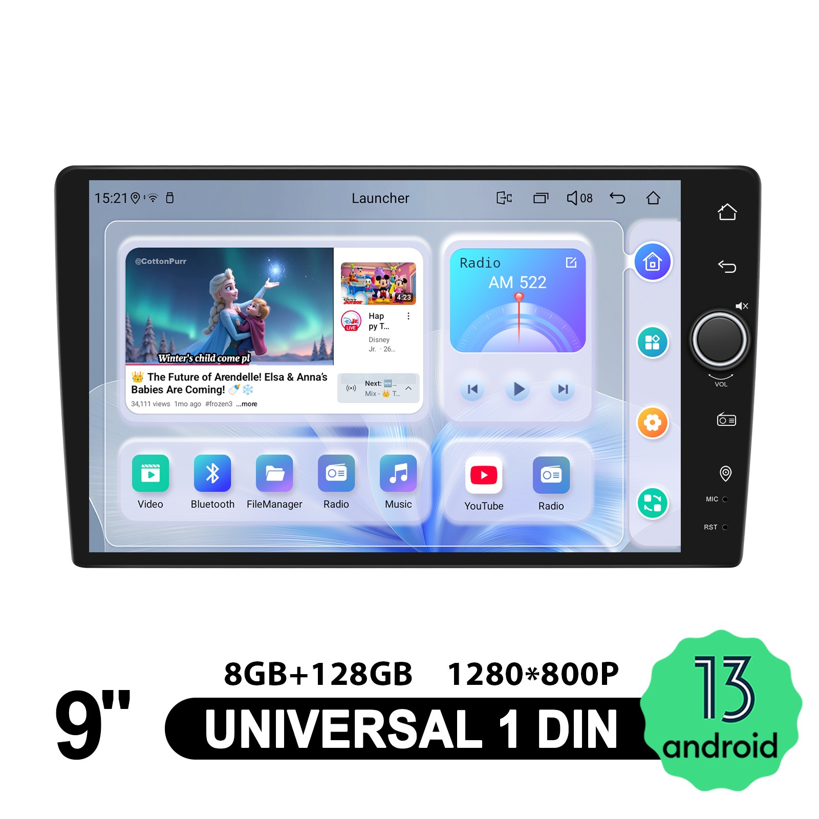 8GB+ 128GB Right Hand Drive JOYING 9 Inch Octa-Core Android 13 Navigation Radio